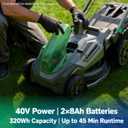 20.5" 40V Brushless Cordless Electric Self Propelled Lawn Mower