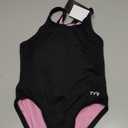 TYR Girls' Durafast Lite Ella Maxfit Swimsuit (Small, Black)