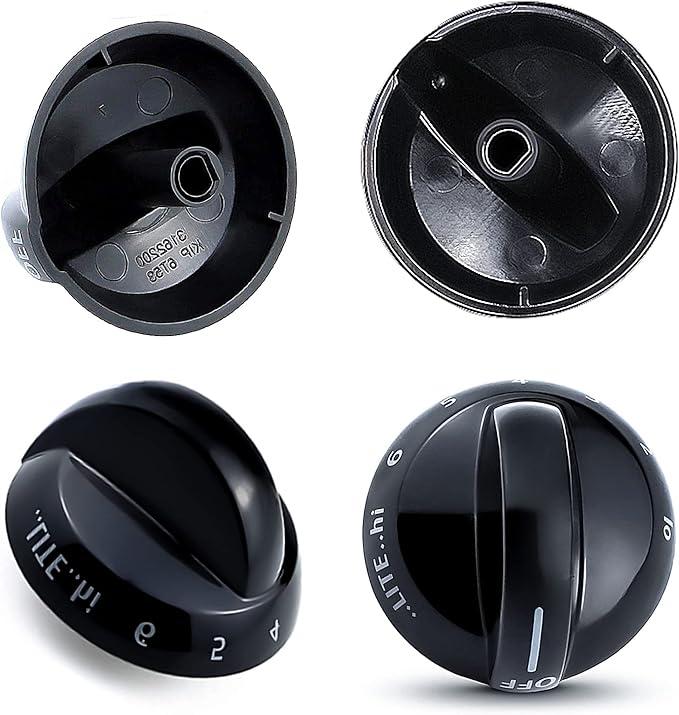 316220009 Range Burner Knob for Frigidaire Knobs AP4322122 PS1991531 (4 Pack）