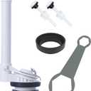 2" Toilet Flush Valve Replacement Kit Compatible with American Standard Flair Series Toilets Two Piece Replace Part 738356-0070A Toilet Drain Valves with Flapper, Include Install Hardware