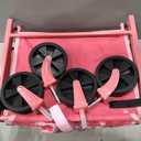 Sekey Wagon Cart with Wheels with 220LBS Capacity,Heavy Duty Wagon Carts Foldable,Lightweight Utility Portable Cart for Grocery, Shopping, Garden, Camping. Pink