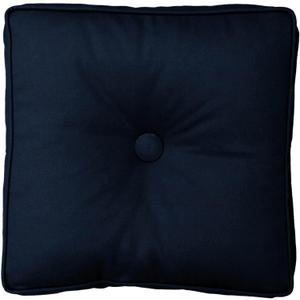 Thomasville At Home Cotton Twill Boxed Square Pillow, C-B (Blue), (1) Pillow with Filler, Indoor, Cotton