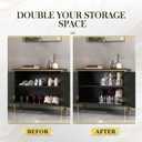 Shoe Slots Organizer 12 Pack - Shoe Stacker,3 Levels Adjustable,Space Savers 50%,Double Layer Holders for Closet (Transparent),Organizador de Zapatos