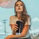20 oz Tumbler with Handle and Lid, Stainless Steel Tumbler Insulated Travel Coffee Mug, Spill Proof Double Wall Vacuum Tumbler Cup Keep Drink Hot & Cold, Black, 12 Pack