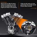 Air Cleaner Intake Filter System Kit Air Filters Cover for Harley Touring 2008-2016 Softail '16-'17 FLSTNSE '14-'15 FLSTSE 2011-2012 FXSBSE 2013-2014 Dyna FXDLS 2017