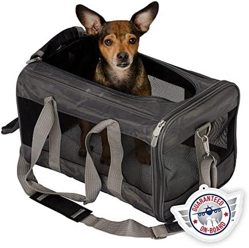Sherpa Original Deluxe Travel Pet Carrier, Airline Approved & Guaranteed On Board - Charcoal Gray, Medium