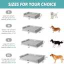 COZY KISS Cooling Dog Bed for Summer, Orthopedic Foam Dog Bed with Sides, Removable Washable Cover & Waterproof Lining, Q-Max >0.4 Cool Pet Beds for  Dogs, Grey (30" L x 20" W x 6" Th)