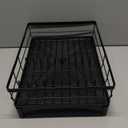 Pssopp Other Kitchen Storage and Accessories Saving Utensil Dish Rack Drainer with Cutlery Utensil Holder for Kitchen Counter Apartment Dish Drying Rack, Space for (Black)