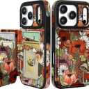 Shorogyt Compatible with iPhone 17 Pro Max Wallet Case with Card Holder - Cute Flower Mushroom Design Kickstand for Magnetic Clasp Back Flip Folio Leather Phone Covers for Women Men Girls