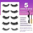 Royaomis 10 Pairs Cat-Eye Magnetic Lashes With Eyeliner, 3D Magnetic Eyelashes Natural Look With Eyeliner, Fake Eyelashes Magnetic