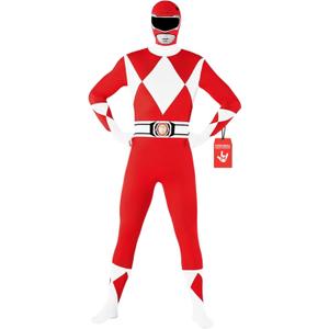 Morphsuits Power Ranger Costume Adult, Power Rangers Costume Adult Men, Power Ranger Costume Adult Woman (Large, Red)