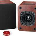 Saiyin Powered Speakers for Vinyl Record Player, Bluetooth Turntable Speakers with 45 RPM Adapter and AUX Input