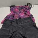 Tempt Me Two Piece Tankini Swimsuits for Women Tummy Control Bathing Suit with Shorts Athletic Two Side Pockets Swimwear (Small, Purple Leaves)
