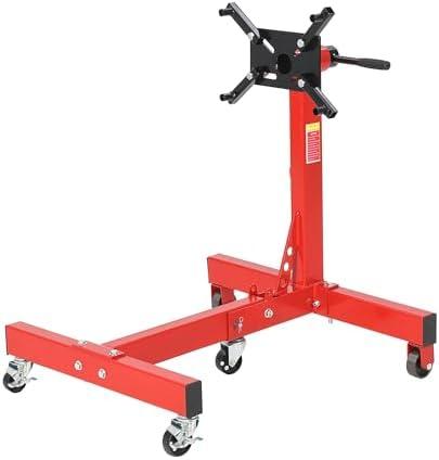 EliteEdge 1500 LBS Engine Stand,Heavy Duty Foldable Rotating Engine Stand with 360-Degree Rotating Head,4 -Adjustable Arms & 5-Casters,for Vehicle Maintenance and Auto Repair