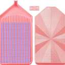 Upgraded Diamond Painting Trays with Lids, Dual Storage Tray & Lid Design, Diamond Art Accessories and Tools, Easy Pour Bead Tray for 5D Diamond Painting Kits (Pink)