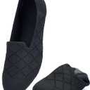 poemlady Womens Ballet Flat Shoes Dress Shoes Knit Round Toe Slip On Ballerina Walking Flats Shoes for Woman Low Wedge Casual (10.5)