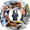 Temdan Compatible with Samsung Galaxy S25 Case Waterproof with Belt Clip Holster, Built-in Lens & Screen Protector Military Grade Shockproof Dropproof IP68 Underwater Full Body Phone Case