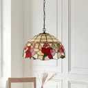 Border Medium Tiffany Ceiling Light - Single Bulb Fitting