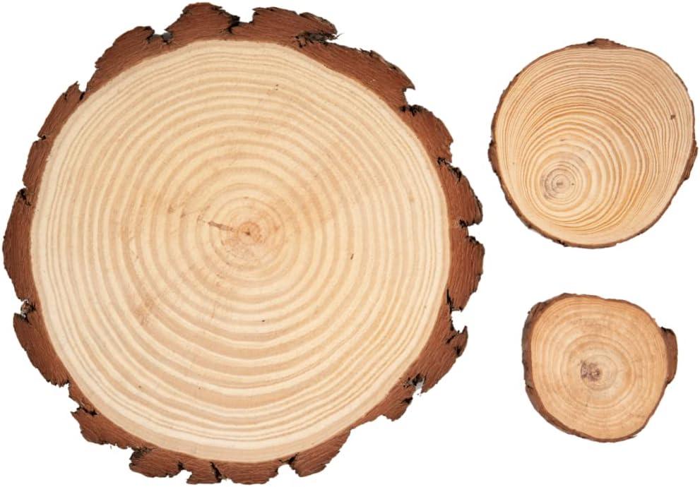 Craft County Wooden Pine Disc Rustic Crafting and Dcor 3.5 Inch Diameter - 38mm Thick, 1 Pack