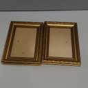eletecpro 8x10 Picture Frames Set of 2, Gold Picture Frames with Glass Cover, Vintage Photo Frame Displays 5x7 Photo with Mat or 8x10 without Mat for Tabletop or Wall Decor, Gold