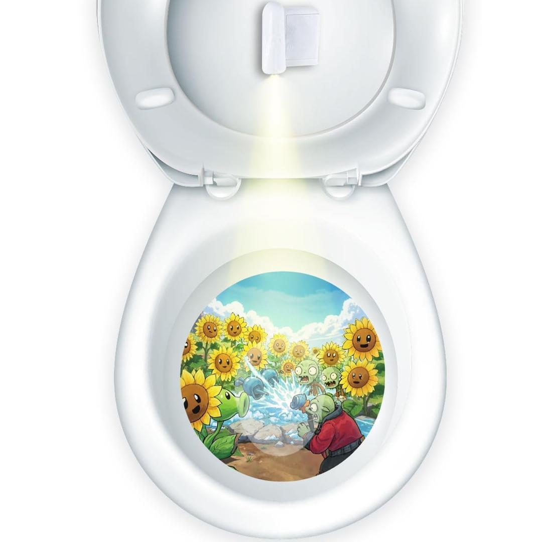 Faivykyd Pee Targets for Boys Training, Clear Potty Training Toilet Light for Toddler Boys, Fun Zombie Theme Pee Target