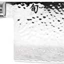Shun Premier 7" Cleaver, Handcrafted Japanese Vegetable Knife, VG-MAX Core with Damascus Stainless Steel Cladding, Pakkawood Handle, Chinese Cleaver for Processing Large Vegetables