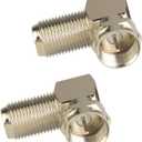 VCELINK 90 Degree Coaxial Connector F Type Female to Male RG6 Adapter Right Angle Coaxial Cable Connector 90 Degree Elbow 2 Pack