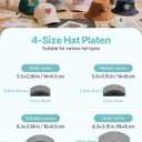 VEVOR Hat Heat Press Machine, with 4pcs Interchangeable Platens, Precise Temperature and Time Control, Hat Press for HTV Iron On and Sublimation Projects, for Caps, Headbands, Cuffs, Face Masks, Green