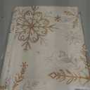 Siilues Christmas Table Runner, Snowflake Decorations Christmas Runner for Table Seasonal Chriatmas Winter Holiday Decor for Indoor Outdoor Dining Table Decorations 13x108 Inch