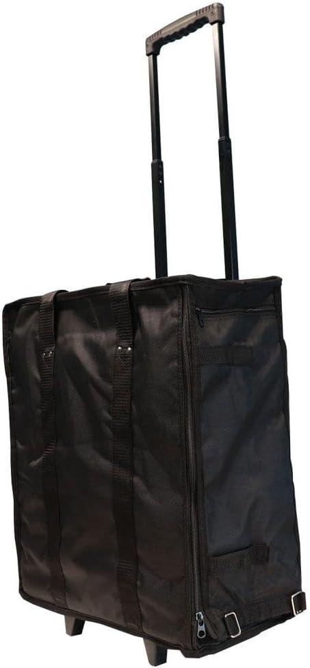 Black Water Resistant Canvas Jewelry Tray Carrying Case - Holds 17 1" Trays