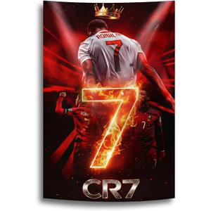 SUIBIAN Soccer Star CR7 Wall Tapestry Posters Wall Hanging Decoration for Bedroom Dorm Cool-for Party Art Wall Tapestry39x59 Inch (02)