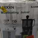 Cold Press Juicer, 5.8" Wide Feed Chute Juice Extractor Machine with 400W, High Juice Yield, Slow Masticating Juicer for Whole Vegetables & Fruits, Black Gray