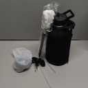 Insulated Water Bottle | Thickened Stainless Steel Vacuum Metal | Portable Sports Half Gallon Large Water Jug for Gym and Hiking with Straw, Carrier Bag, Handle Strap | BPA-Free 64 oz (Advanced Black)