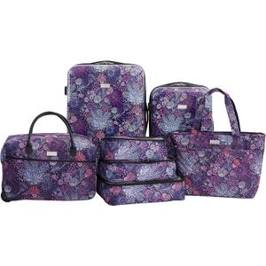 Travelers Club Bella Caronia Deluxe 20", 3 Luggage & Travel Accessories, Jardin, 7 Piece Set