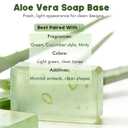 2 lb Unscented Glycerin Soap Base Melt and Pour Soap Base for DIY Crafting, Easy Cut, Smooth Melt & Clean Pour (Aloe Vera, 2 Pound)