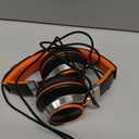 AILIHEN Kids Headphones, Headphones Wired with Microphone and Volume Control Folding Stereo Corded On-Ear 3.5mm Headset for Boys Girl Cellphones Tablets Chromebook Laptop Computer (Black/Orange)