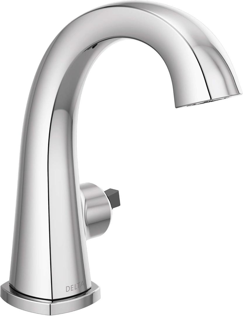 DELTA FAUCET 577-MPU-LHP-DST Bathroom Faucet-Less Handle Single Hole, Chrome