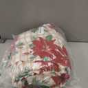 Covers For The Home Deluxe Elastic Edged Flannel Backed Vinyl Fitted Table Cover - Christmas Flower Pattern - Round Oblong Oval - Fits Tables up to 48" W x 68" L