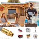 onlyfire 12 Ft 3/4" ID Natural Gas Hose with Quick Connect/Disconnect Fittings for NG/LP Propane Appliances,Grill,Generator,Patio Heater,Pizza Oven,etc.