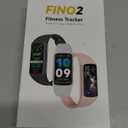 FITVII FINO 2 Slim Fitness Tracker, Smart Watch with Blood Oxygen, Sleep Monitor, 24/7 Heart Rate & Blood Pressure, IP68 Waterproof Health Activity Trackers with Calories Step Counter for Women Men (Black)