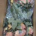 3 Pcs Mason Jar Centerpiece Table Decorations for Dining Table Decor Farmhouse Coffee Table Decor with Wood Tray and Led Light Table Centerpieces for Dining room Kitchen Living Bathroom,Orange