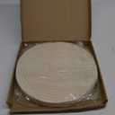 WAZAIGUR Round Placemats Washable Thick Cotton Absorbent 13 inch Round Table Mats for Kitchen Dining Table Set of 4 Round Woven Fabric Indoor/Outdoor Place Mats (Cream, 4)