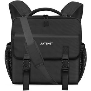 3 Ring Zipper Binder Bag for 700+ Sheets Capacity Detachable Backpack Straps & Shoulder 14 Inch Laptop for School and Office(Black)