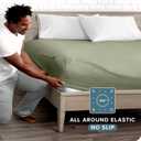 Bare Home Fitted Bottom Sheet Queen Size - Premium 1800 Microfiber - Ultra-Soft Hotel Luxury - Deep Pocket - Durable and Long Lasting (Queen, Sage)