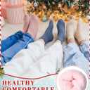 24 Sets Christmas Sock Gifts Holiday Xmas Fluffy Winter Warm Socks Bulk and Colorful Creative Fun Tags and Bags for Women Holiday Party Goodie Bag