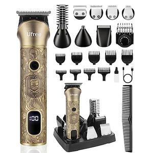 Ufree Beard Trimmer for Men, Electric Razor, Cordless Clipper Shaving Kit for Mustache Body Nose Ear Hair Facial, Adjustable Beard Grooming Kit Birthday Gifts for Men Ufree Beard Trimmer for Men, Electric Razor, Cordless Clipper Shaving Kit for Mustache Body Nose Ear Hair Facial, Adjustable Beard Grooming Kit Birthday Gifts for Men