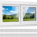 Yuzzy 24" x 12" Vinyl Windows for Basement, Bathroom, Garage, Shed, Home