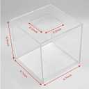 Beiyier 2 Pack Clear Acrylic Square Tissue Box - 4.7x4.7x5.5'' Napkin Organizer, Suitable for Bathroom, Bedroom, Dressing Table, Countertop, Dining Table