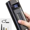 Tire Inflator Portable Air Compressor Car Tires, 38L/min Fast Inflate, 12V DC Air pump for Car Tires, Powerful & Small, Car Tire Pump LED Light - Only Compatible with Car Cigarette Lighter