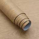 31.5"x78.74" Beech Wood Contact Paper Stick and Peel Yellow Brown Wallpaper